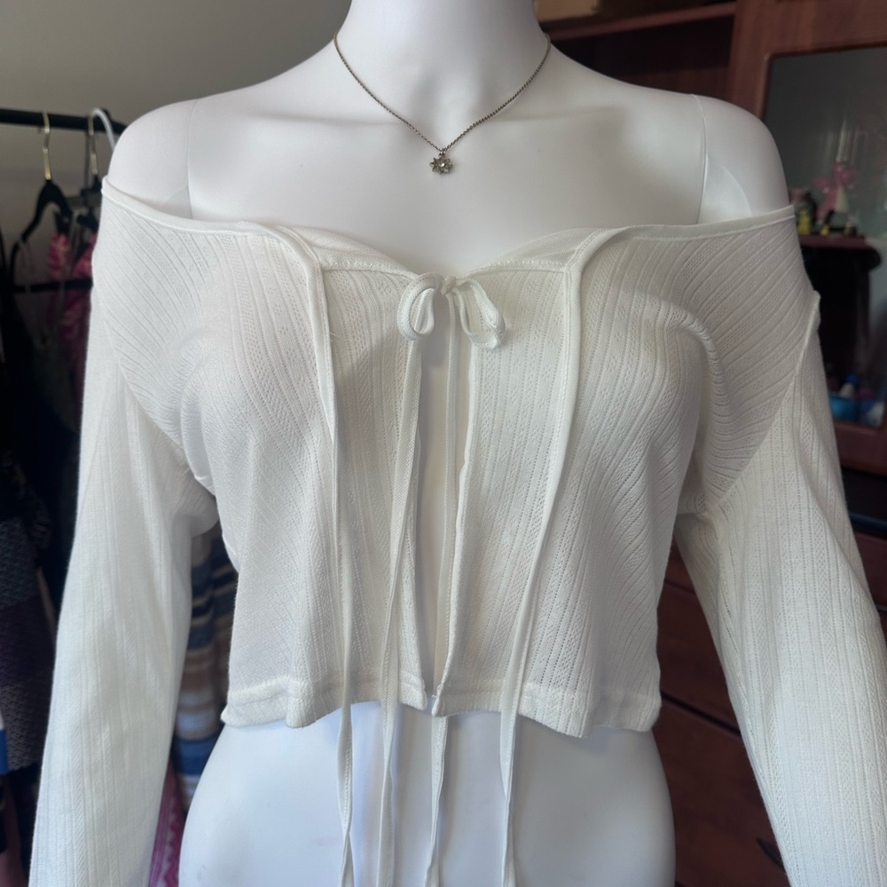 Princess Polly White Long Sleeve Top